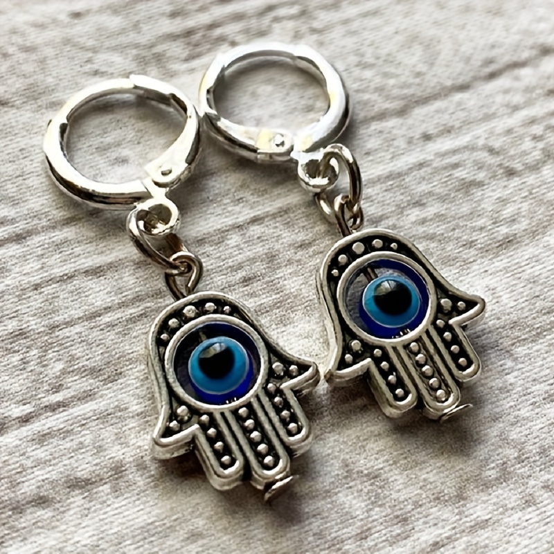 Women's Vintage Evil Eye Pendant Earrings